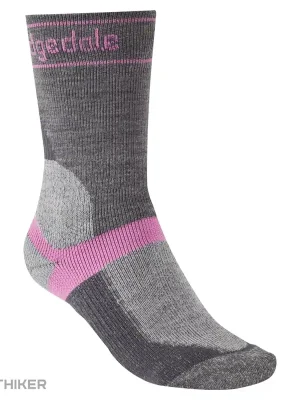 Bridgedale MTB Winter Weight T2 Merino Sport Boot dámské ponožky, šedá/růžová Akce