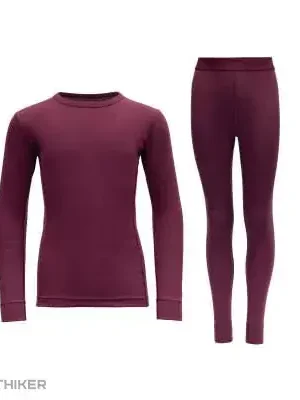 Akční Cena Devold Outdoor Wool dětský set termoprádla, Beetroot