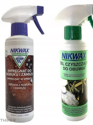 Nikwax Twin Nubuck & Suede Spray/Footwear Cleaning Gel Spray, 2 x 300 ml Časově Omezené