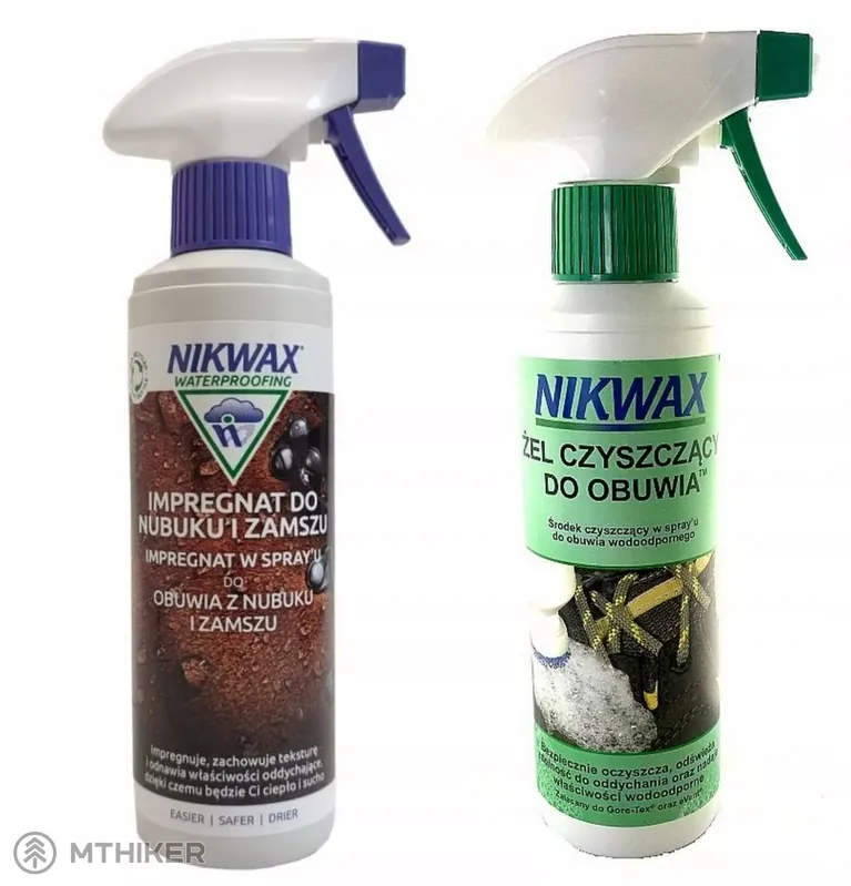 Nikwax Twin Nubuck & Suede Spray/Footwear Cleaning Gel Spray, 2 x 300 ml Časově Omezené