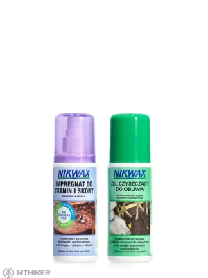 Sleva Nikwax Twin Fabric & Leather Spray/Footwear Cleaning Gel Brush, 2 x 125 ml