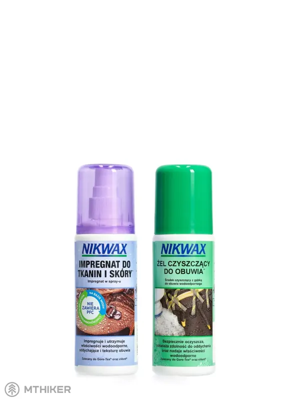 Sleva Nikwax Twin Fabric & Leather Spray/Footwear Cleaning Gel Brush, 2 x 125 ml