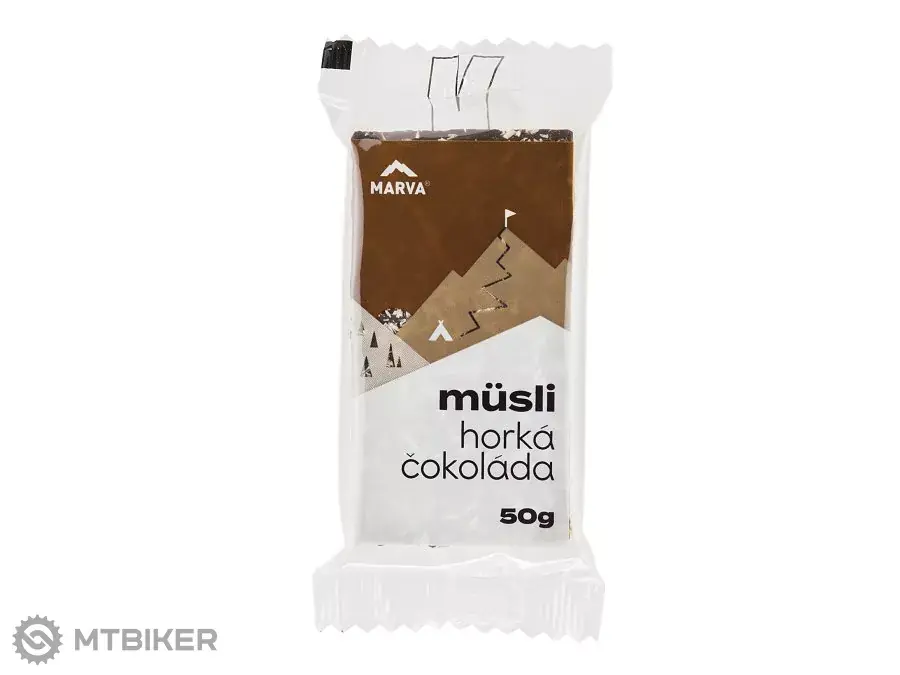 MARVA MÜSLI energetická tyčinka, 50 g, hořká čokoláda Super Cena