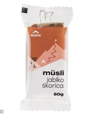 MARVA MÜSLI energetická tyčinka, 50 g, jablko/skořice Vrácení Zdarma