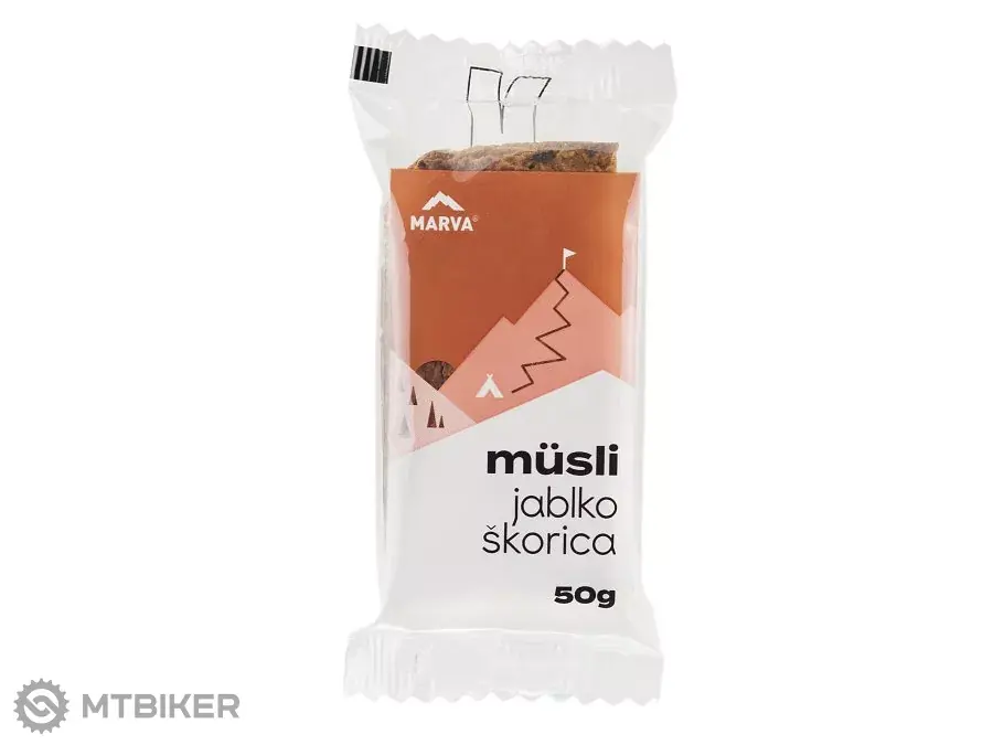 MARVA MÜSLI energetická tyčinka, 50 g, jablko/skořice Vrácení Zdarma