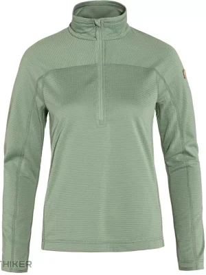 Fjällräven Abisko Lite Fleece Half Zip dámská mikina, Misty Green Kup Teď