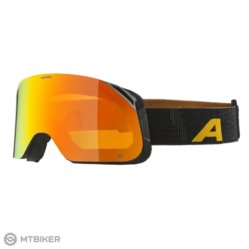 ALPINA BLACKCOMB Q-LITE brýle, black-yellow matt/mirror orange Super Cena