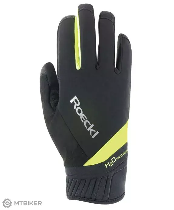 Oblíbený Roeckl Ranten rukavice, černá/fluo žlutá