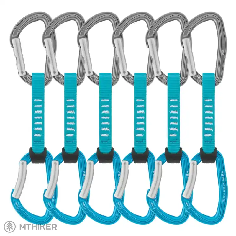 Petzl DJINN AXESS set expresek, 11 cm, 6 ks, tyrkysová Oblíbený