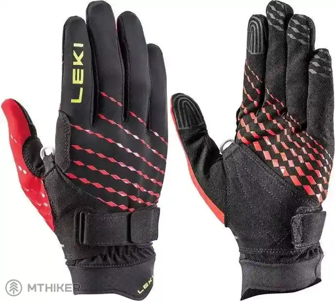 Finální Výprodej Leki Ultra Trail Breeze Shark rukavice, černá/červená neonyellow