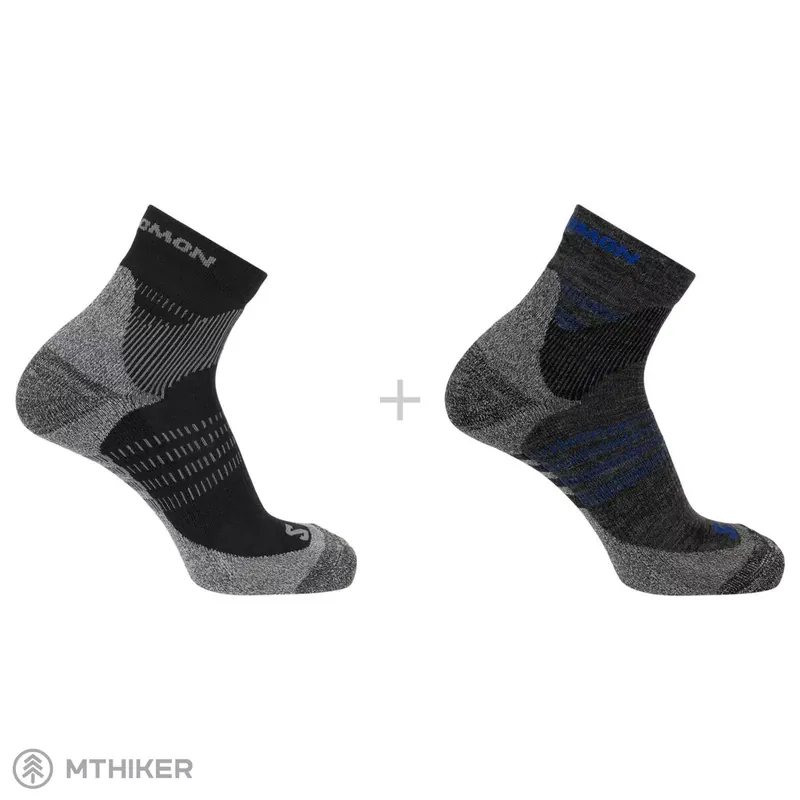 Salomon X ULTRA ACCESS QUARTER ponožky, 2-pack, anthracite/black Oblíbený