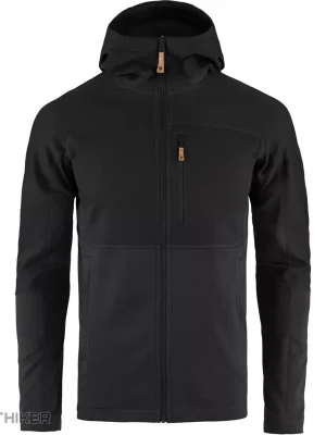 Fjällräven Abisko Trail Fleece mikina, černá Omezená Nabídka