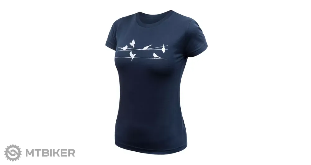Sensor MERINO ACTIVE SONGBIRDS dámské triko, deep blue Pouze Dnes