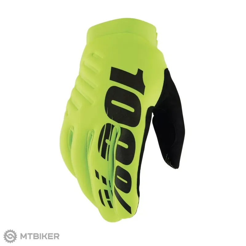 100% Brisker rukavice, fluo yellow/black Akční Cena