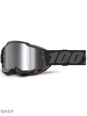 100% ACCURI 2 brýle, Black/Mirror Silver Lens Jen Po Omezenou Doba