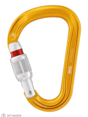 Nová Kolekce Petzl ATTACHE SCREW LOCK HMS šroubovací karabina, žlutá