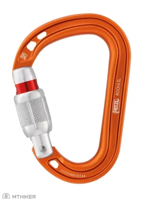 Petzl ROCHA SCREW LOCK šroubovací karabina, oranžová Poslední Šance