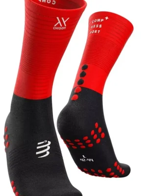 Koupit Online COMPRESSPORT Mid Compression ponožky, černá/červená