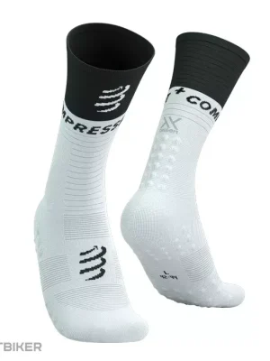 COMPRESSPORT Mid Compression V2.0 ponožky, bílá/černá Originální