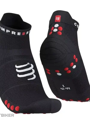 COMPRESSPORT Pro Racing V4.0 Run Low ponožky, černá/červená Nízká Cena