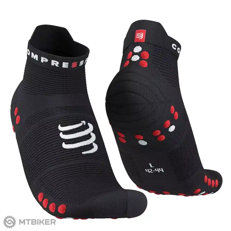 COMPRESSPORT Pro Racing V4.0 Run Low ponožky, černá/červená Nízká Cena