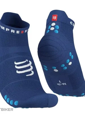 COMPRESSPORT Pro Racing V4.0 Run Low ponožky, sodalite/fluo blue Tovární Cena