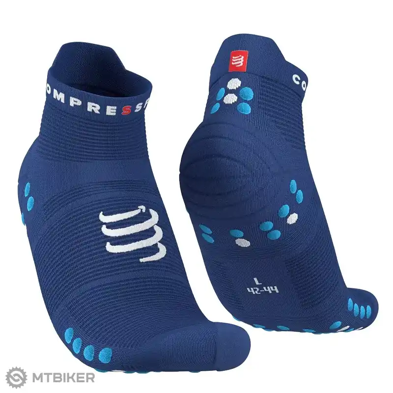 COMPRESSPORT Pro Racing V4.0 Run Low ponožky, sodalite/fluo blue Tovární Cena