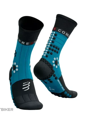COMPRESSPORT Pro Racing Winter Trail ponožky, mosaic modrá/černá Hit Sezóny