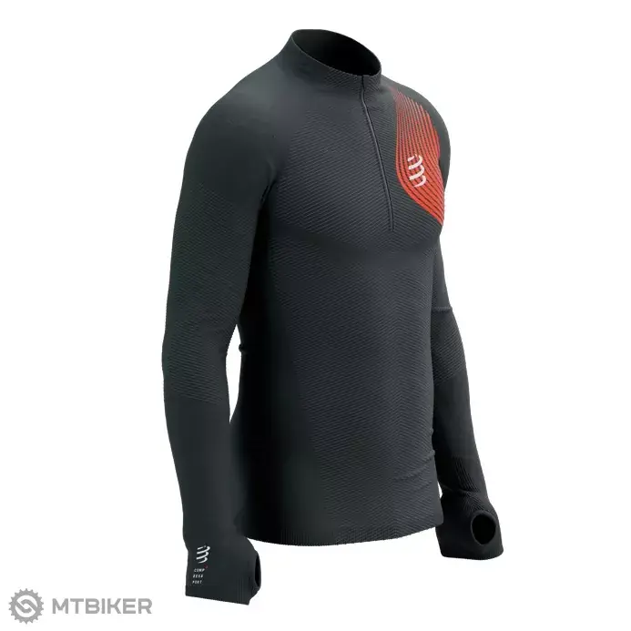 COMPRESSPORT Winter Trail Postural tričko, černá/červená Akční Cena
