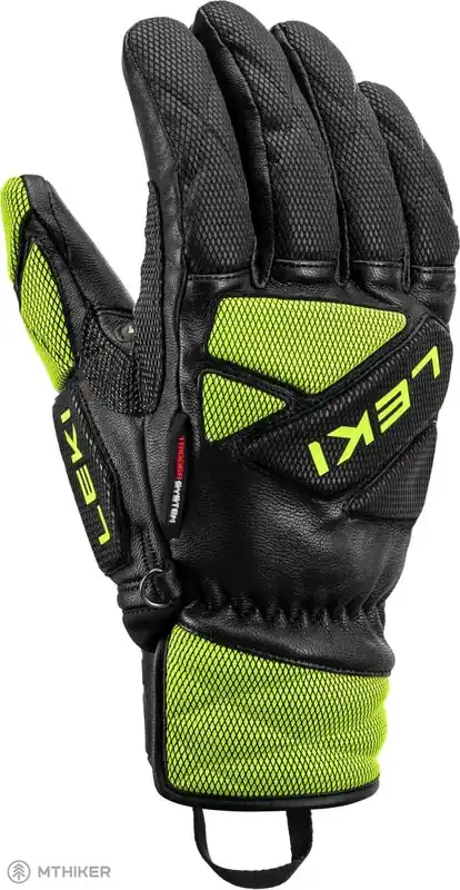 Hit Sezóny LEKI WCR Venom DH rukavice 3D, black/ice lemon