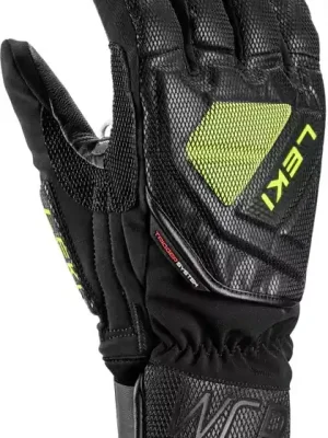 Akční Nabídka LEKI WCR C-Tech rukavice 3D, black/ice lemon