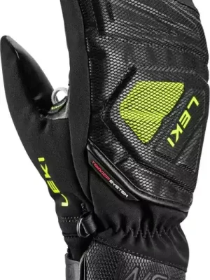 Vrácení Zdarma LEKI WCR C - Tech 3D dětské rukavice, black - ice lemon