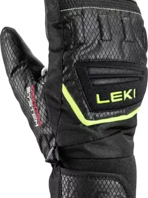 Výhodná Nabídka LEKI WCR Team 3D dětské rukavice, black-ice lemon