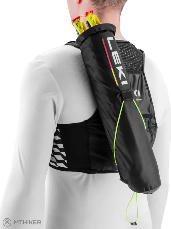 LEKI Trail Running Quiver vesta, 6 l, černá-bílá-hnědá červená Výhodná Nabídka