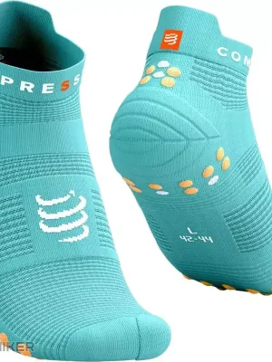 Novinka COMPRESSPORT Pro Racing V4.0 Run Low ponožky, creme de menthe/papaya punch