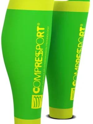 COMPRESSPORT R2 V2 návleky na lýtka, fluo green Přímo Od Výrobce
