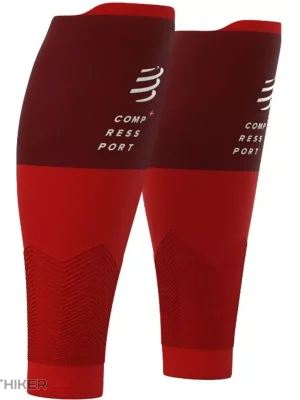 Víkendová Akce COMPRESSPORT R2v2 návleky na lýtka, červená