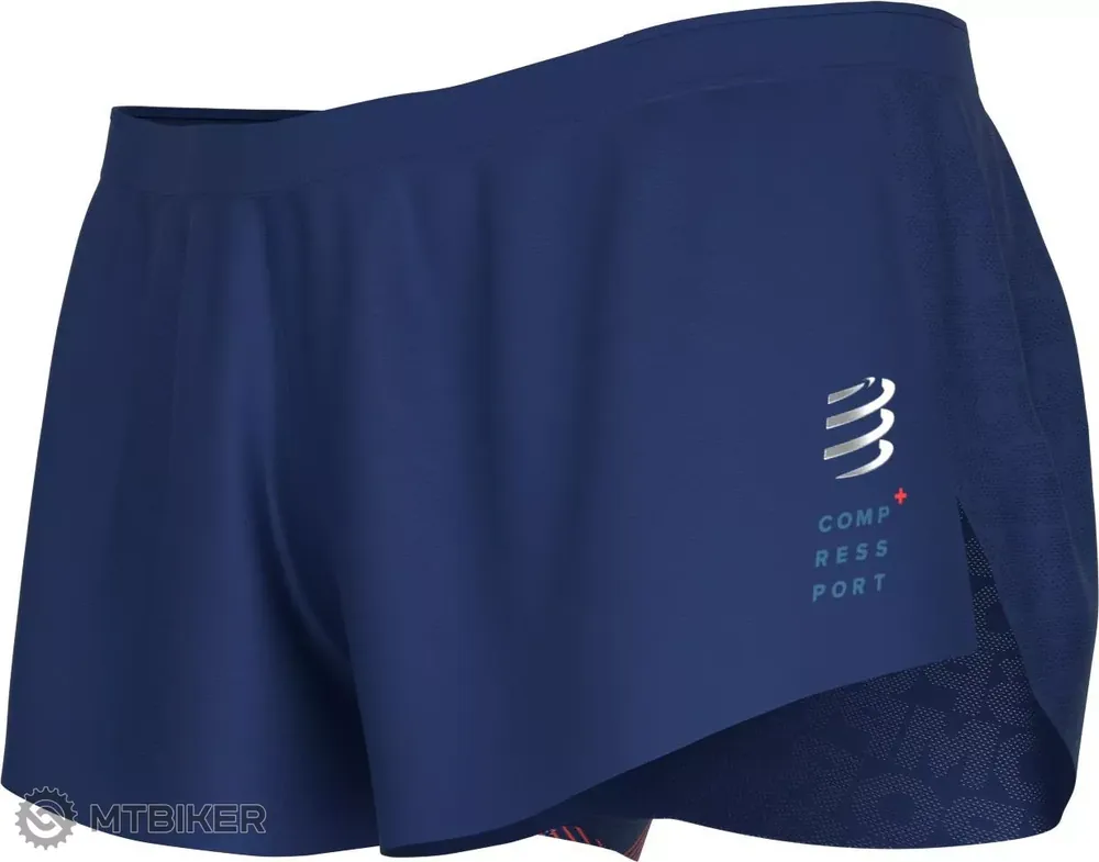 COMPRESSPORT Racing Split v1 kraťasy, modrá Sleva