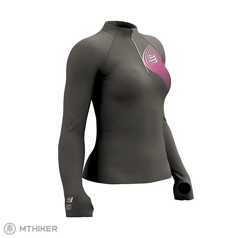 Cenově Výhodný COMPRESSPORT Winter Trail Postural dámské triko, magnet/magenta black