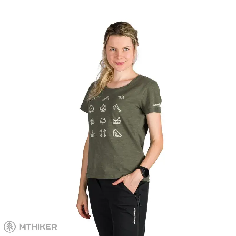 Northfinder CANDICE dámské tričko, darkgreen Finální Výprodej