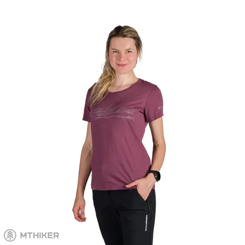 Novinka Northfinder JENIFER dámské tričko, rosewine