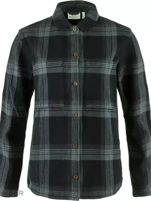 Akce Fjällräven Singi Flannel Overshirt dámská košile, Black/Iron Grey