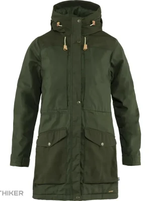 Rychlé Dodání Fjällräven Singi Wool Padded dámská parka, deep forest