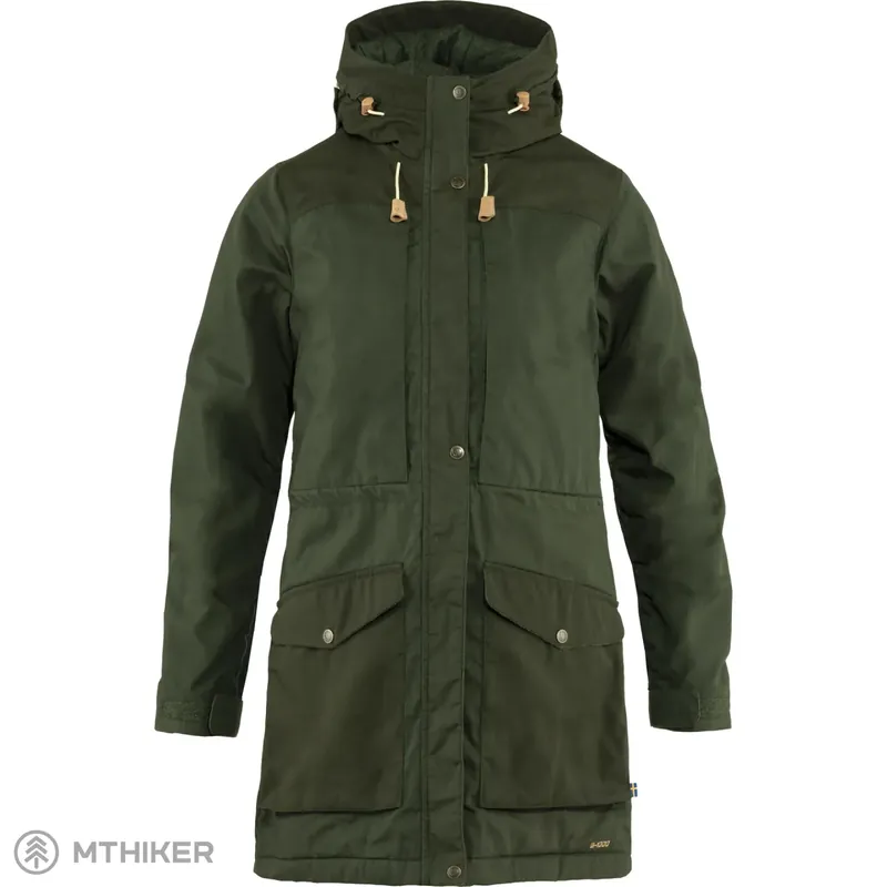 Rychlé Dodání Fjällräven Singi Wool Padded dámská parka, deep forest