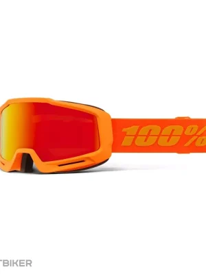 Omezená Nabídka 100% OKAN brýle, fluo orange/HiPER mirror red