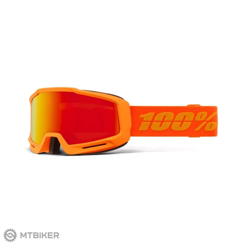 Omezená Nabídka 100% OKAN brýle, fluo orange/HiPER mirror red