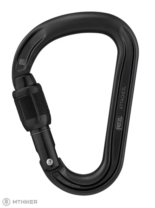 Super Cena Petzl Attache Screw Lock HMS karabina, černá