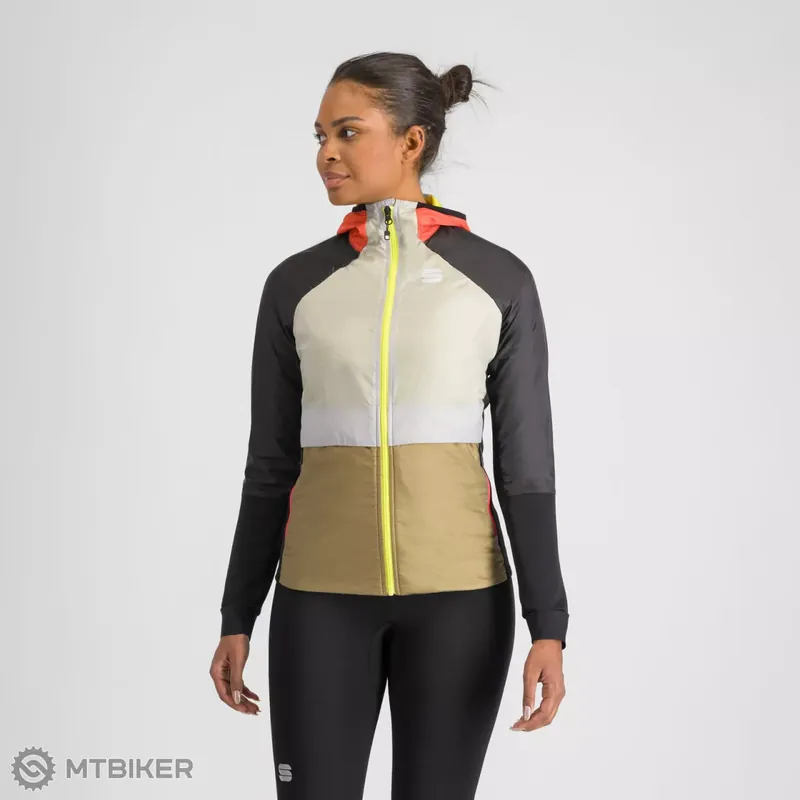 Sportful CARDIO dámská bunda, black/military green/pompelmo Finální Výprodej
