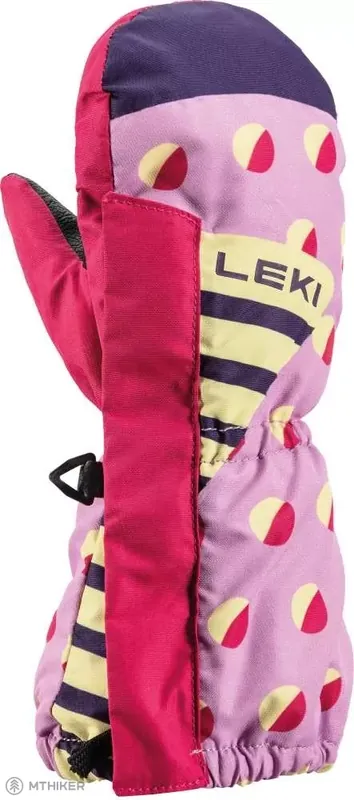 Originální LEKI Little Paw Mitt Long rukavice, orchid/berry/frozen yellow