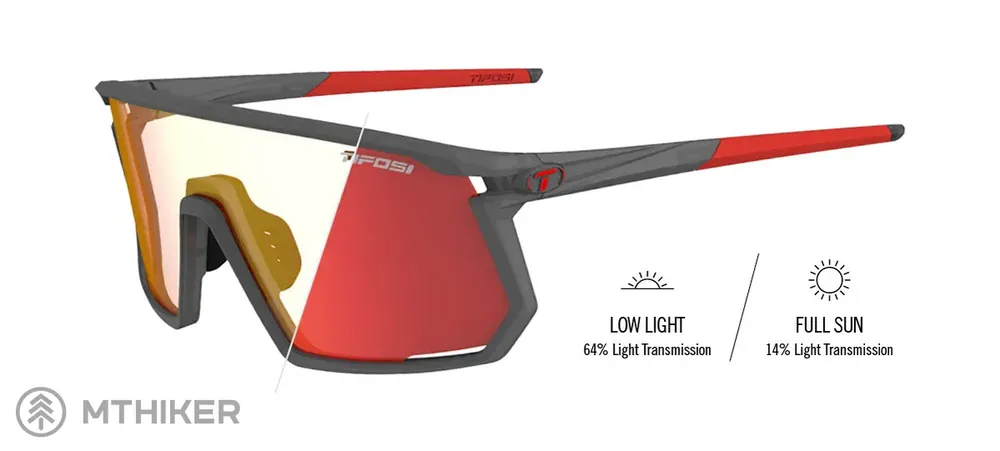 Pouze Dnes Tifosi Moab brýle, satin vapor/Clarion Red Fototec